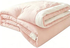 100% Cotton Summer Comforter,Ultra Soft Breathable Lightweight Quilt,Machine Washable for Hot Sleepers&Travel. (Pink, XXL(71''×78'')) by Unknown