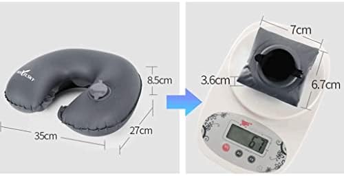 Travel Pillow Push-Button Inflatable U Shaped Neck for Support Airplanes with Packsack and Luggage Clip - Image 2