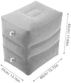 2 Set Inflatable Foot Rest Pillow for Flights, Foldable Ergonomic Support - Image 2