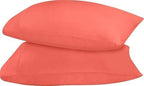 Kamas Egyptian Cotton Sateen Weave Pack of 2 Extra Large Pillowcase to Fit Your Oversized Pancake Large Huge & Gusseted Pillows (Coral, Queen Oversize - 23x34) by KAMASHOMECOLLECTION