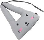 Garosa Car Travel Pillow, Soft Washable Neck Head Support Cushion for Long Distance Travel Kids Adults Cotton Gray 1 Pack - Image 4