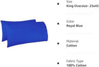 Kamas Egyptian Cotton Sateen Weave Pack of 2 Extra Large Pillowcase to Fit Your Oversized Pancake Large Huge & Gusseted Pillows (Royal Blue, King Oversize- 23x43) - Image 7