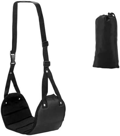 Foot Hammock for Plane Travel Portable Airplane Footrest,Leg Plane Travel Footrests,Foot Hammock Flight,Feet Rest Hanger for Planes,Train,Office,Car Women Men(Black) by Unknown