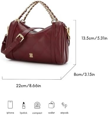 ELLE Women’s Quilted Chain Shoulder Bag, Black Pillow Purse, Small Handbag for Work, Party and Everyday Use - Image 6