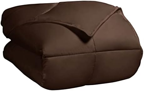 SUPERIOR All Season Down Alternative Comforter, Full/Queen, Chocolate - Image 4