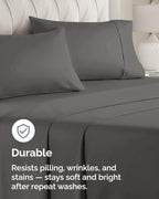 Standard Pillow Cases - 8 Pack Pillowcase Covers - 20" x 26" (Charcoal) - Image 4