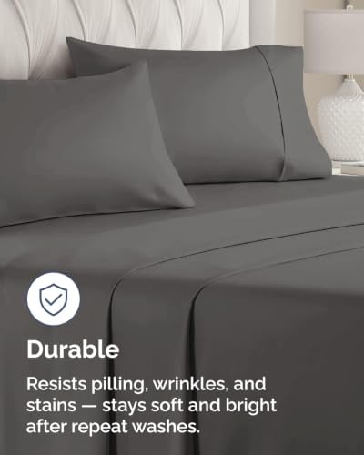 Standard Pillow Cases - 8 Pack Pillowcase Covers - 20" x 26" (Charcoal) - Image 4