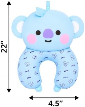 LINE FRIENDS Official BT21 Baby Tatton Reversible Neck Pillow - KOYA, 2-Side Travel Neck Pillow Cushion for Airplane, Road Trip Essentials, Kpop Merch, Gift for Girls and Kpop Fans, 1 Count - Image 6