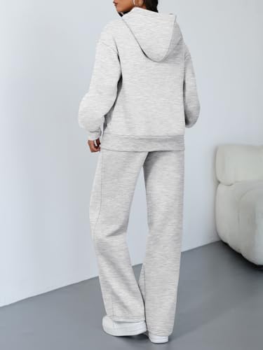 Trendy Queen Womens Oversized Hoodie Wide Leg Pants 2 Piece Lounge Set - Image 4
