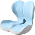 Ergonomic Memory Foam Seat Cushion for Tailbone Pain Relief, Suitable for Office Home Chair, Car and Wheelchair (Blue & Gray) by Unknown