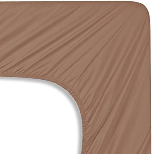 Mocassi Cali King Sheet Set - Luxury Hotel 1800 Premier Bedding Sheets & Pillowcases - Ultra Soft Breathable & Cooling Bed Sheets - Deep Pocket - Wrinkle Resistant - 4 Piece - Cali King, Taupe - Image 5