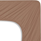 Mocassi Twin Sheet Set - Luxury Hotel 1800 Premier Bedding Sheets & Pillowcases - Ultra Soft Breathable & Cooling Bed Sheets - Deep Pocket - Wrinkle Resistant - 4 Piece Set - Twin, Taupe - Image 4