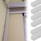 Cuttable White Window Blind Edge Light Blocker Strips, Adhesive Backing for Roller Shades & Door Blinds, L-Shaped Blackout Side Tracks, 6 Pack (32in/81.3cm) by Unknown