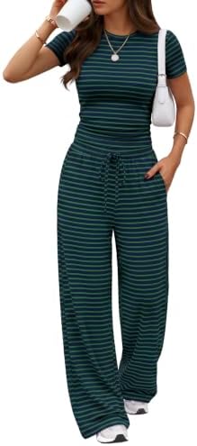 Trendy Queen Women's 2 Piece Matching Summer Lounge Set with Pockets by TrendyQueen