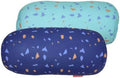 Bookishbunny 2pcs Micro Bead Microbead Roll Pillow Cushion for Bed Back Neck Head Body Support, 13" x 7", Various Designs (ConfettiLightBlue+RoyalBlue) by Bookishbunny