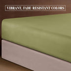 Elegant Comfort Luxurious Soft 1500 Thread Count Egyptian 4-Piece Hotel Quality Wrinkle and Fade Resistant Coziest Bedding Set, Easy All Around Elastic Fitted Sheet, Deep Pocket, Twin/Twin XL, Sage - Image 6