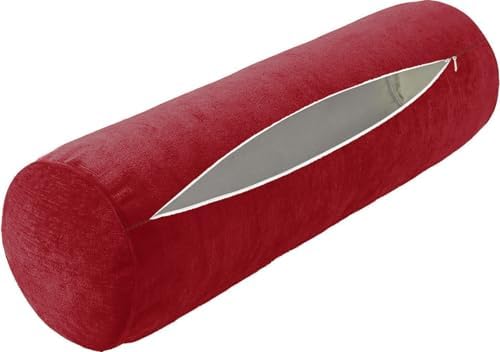 Neck Roll Pillow Case Cover Only - Cervical Pillowcovers with Zipper Cylinder Soft Bolster Pillowcases for Cylindrical Cushion(16,2pcs:40x12cm/16x5) by Unknown