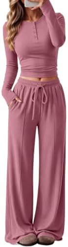 Ekouaer Two Piece Sets for Women Fall Lounge Sets Casual Matching Outfits by EKOUAER