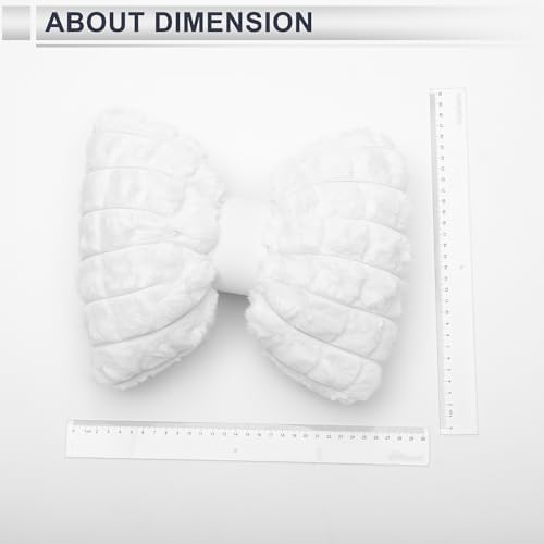 Car Headrest Pillow Ergonomic Comfortable Neck Support Pillow Car Seat Headrest Plush Memory Foam Adjustable Width White 2 Pc for Driving Travel - Image 5