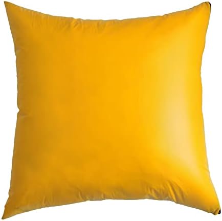 Waterproof Pillow Protector with Zipper Enclosure,PU Material,Soft,Stain-Risistant,Pet-Proof,Square Pillow 2-Pack(Euro(26"*26"), Yellow) by BECKCOVER