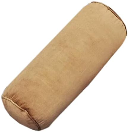Tingting's Dream Smooth Velvet Long Bolster Pillow Sofa Cylinder Neck Pillow Round Cervical Roll Pillow Multifunctional Lumbar Waist Cushion (Brown, 15×40cm/5.91"×15.7") by Unknown