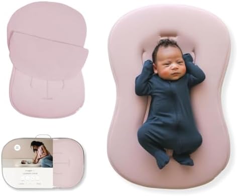 snuggle me Organic Newborn Baby Infant Lounger Pillow & Travel Bag - Petal by SnuggleMeOrganic