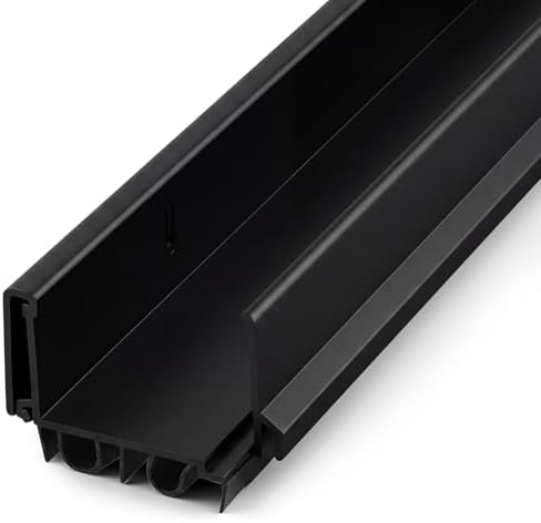 FoldTier 1 Pcs 42'' U Shaped Door Sweep for Bottom of Exterior Door, Black by FoldTier