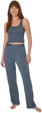 Hanes Women's Originals SuperSoft Comfywear 2 Piece Crop Tank & Lounge Pants Loungewear Set by Hanes