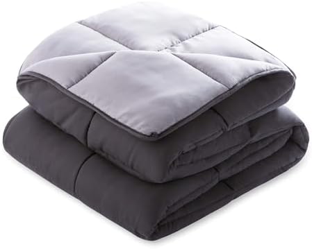 Linenspa All-Season Down Alternative Comforter, Black/Graphite, Twin - Image 2