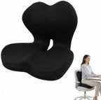 Seat Cushion with Integrated Lumbar Support, Memory Foam Ergonomic Cushion by Unknown