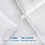 EASELAND Oversized King Down Alternative Comforter, White, 98x116 - Image 6
