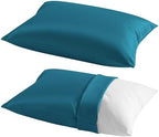 NTBAY Toddler Pillows with Pillowcases Set, 4 Piece 13 x 18, Slate Blue by NTBAY