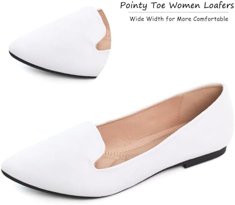 SAILING LU Women's Pointy Toe Ballets Flats PU Leather - Image 3