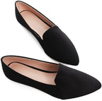 SAILING LU Women's Pointy Toe Ballets Flats PU Leather - Image 3