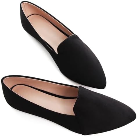 SAILING LU Women's Pointy Toe Ballets Flats PU Leather - Image 3