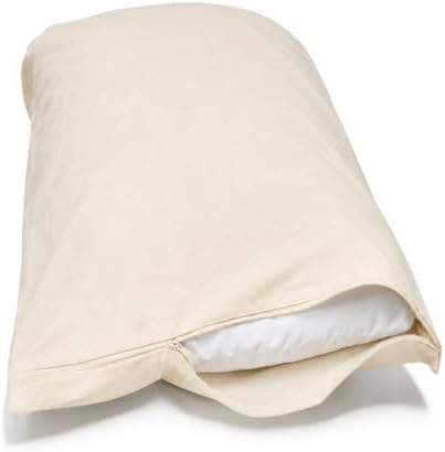 National Allergy Premium 100% Organic Cotton Pillow Protectors with Zipper Queen Size - Set of 2 - GOTS Certified - Natural Hypoallergenic Encasement - Organic 100% Cotton Pillowcases Cover Cases by NationalAllergy