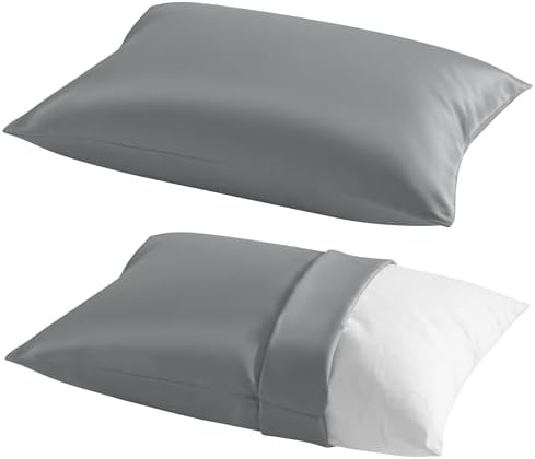 NTBAY Toddler Pillows with Pillowcases Set, 4 Piece 13 x 18, Dark Grey by NTBAY