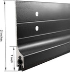 Door Metal Draft Stopper 2x42 inches Aluminum Mouse Blocker Black - Image 2