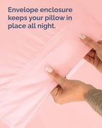 King Pillow Cases - 8 Pack Soft Pillowcase Covers - 20" x 40" (Baby Pink) - Image 6
