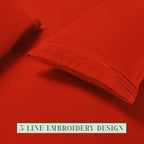 Elegant Comfort Luxury Soft 6-Piece 1500 Premium Hotel Quality Bed Sheet Set with Extra Deep Pockets 18-24 Inch, Wrinkle Free, Storage Pockets, Extra Deep Pocket 6PC Sheets, Cal King, Red - Image 7