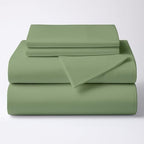 ARlinen 4 PC RV Short Queen Sheets 60 x 75, Fits Upto 10 Inch Deep, Moss Green by ARlinen