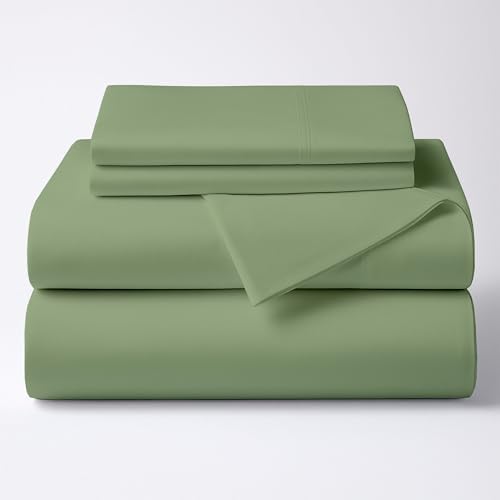 ARlinen 4 PC RV Short Queen Sheets 60 x 75, Fits Upto 10 Inch Deep, Moss Green by ARlinen