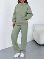 Trendy Queen Womens Oversized Hoodie Wide Leg Pants 2 Piece Lounge Set - Image 3