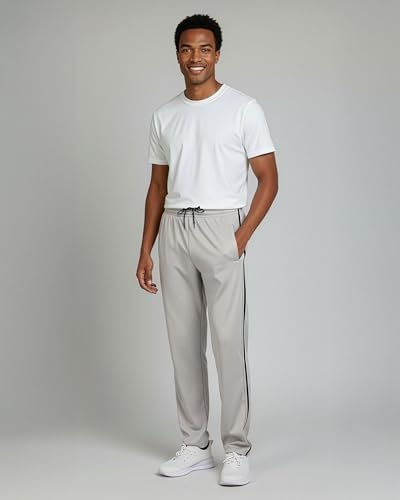 3 Pack Men's Mesh Sweatpants Open Bottom Lounge Workout Track Gym Pants - Image 3