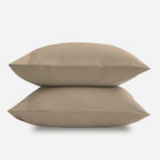 DOZ Pillowcase Set, 100% Viscose derived from Bamboo, Organically Grown, Buttery Soft, Silky, Breathable, Cooling, Oeko-TEX, High GSM, 2-Pack, Envelope Closure (King, Dune) - Image 2