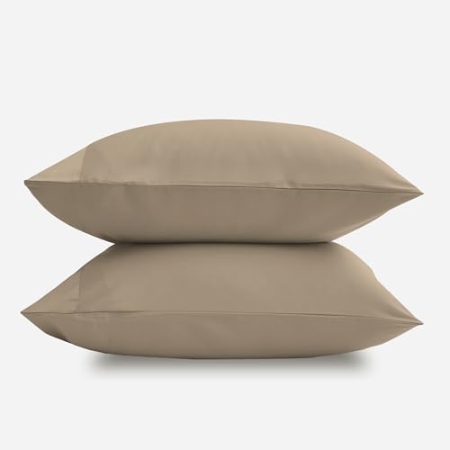 DOZ Pillowcase Set, 100% Viscose derived from Bamboo, Organically Grown, Buttery Soft, Silky, Breathable, Cooling, Oeko-TEX, High GSM, 2-Pack, Envelope Closure (King, Dune) - Image 2