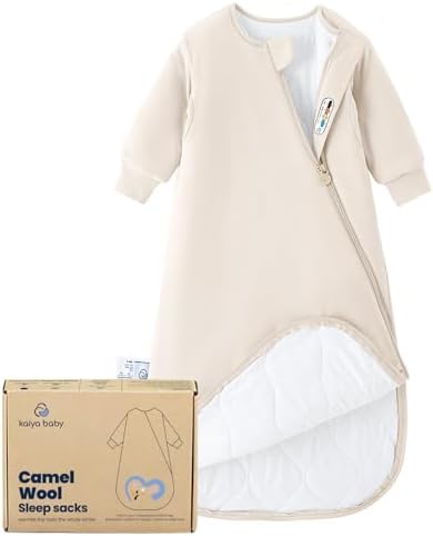 KaiyaBaby Organic Cotton Baby Sleep Sack, Long Sleeve 3.5 TOG, 0-6M by KaiyaBaby