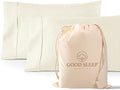 1000 TC Ivory King Pillowcases Set of 2 100% Egyptian Cotton Pillow Cases by GoodSleepBedding