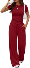 Trendy Queen Women's 2 Piece Matching Summer Lounge Set with Pockets by TrendyQueen