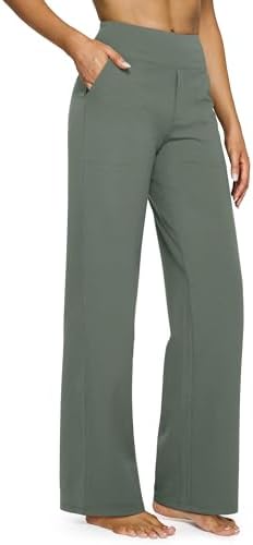 G4Free Yoga Pants for Women Wide Leg Pants with Pockets High Waisted by G4Free